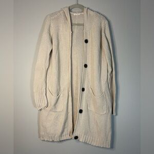 Easel-Cozy Cream Women's Cardigan with Pockets